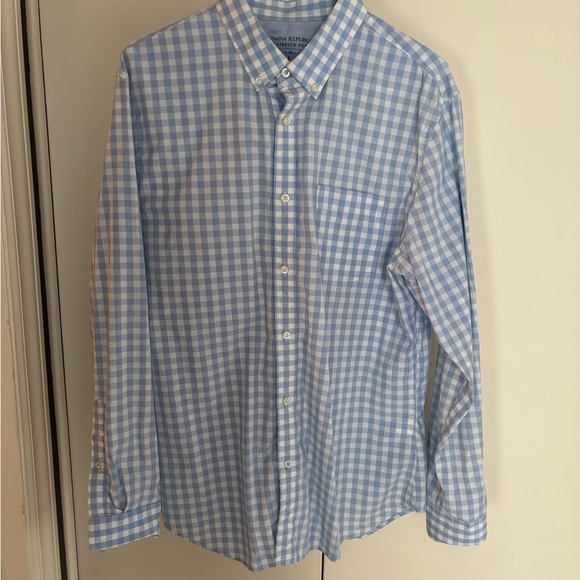 Banana Republic Other - Banana Republic Light Blue Checkered Men's Shirt